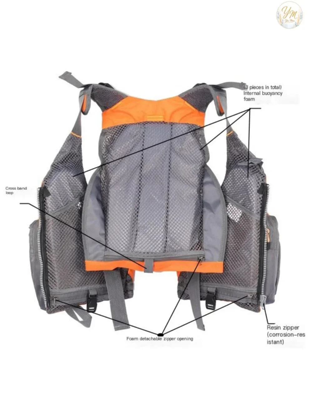 Fly Fishing Life Jacket Vest with Multiple Pockets